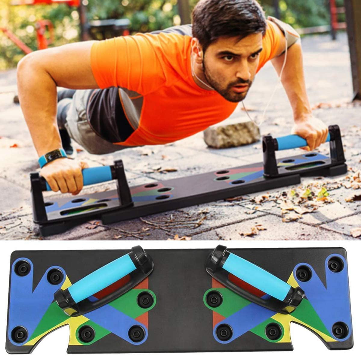 9 in 1 Push Up Rack Board Fitness Workout Train Gym Muscle Exercise Stand System