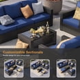 thumbnail image 5 of Gasee 7-Piece Patio Furniture Set,Outdoor Sectional Furniture, All-Weather PE Rattan Wicker Patio Conversation Set,Patio Sofa Set with Glass Table and Ottoman for Patio Garden Poolside,Blue, 5 of 9