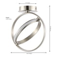 thumbnail image 6 of JONATHAN Y Nicole 14.25" 2-Light Modern Minimalist Aluminum Ring Integrated LED Semi Flush Mount, Nickel, JYL1700B, 6 of 10