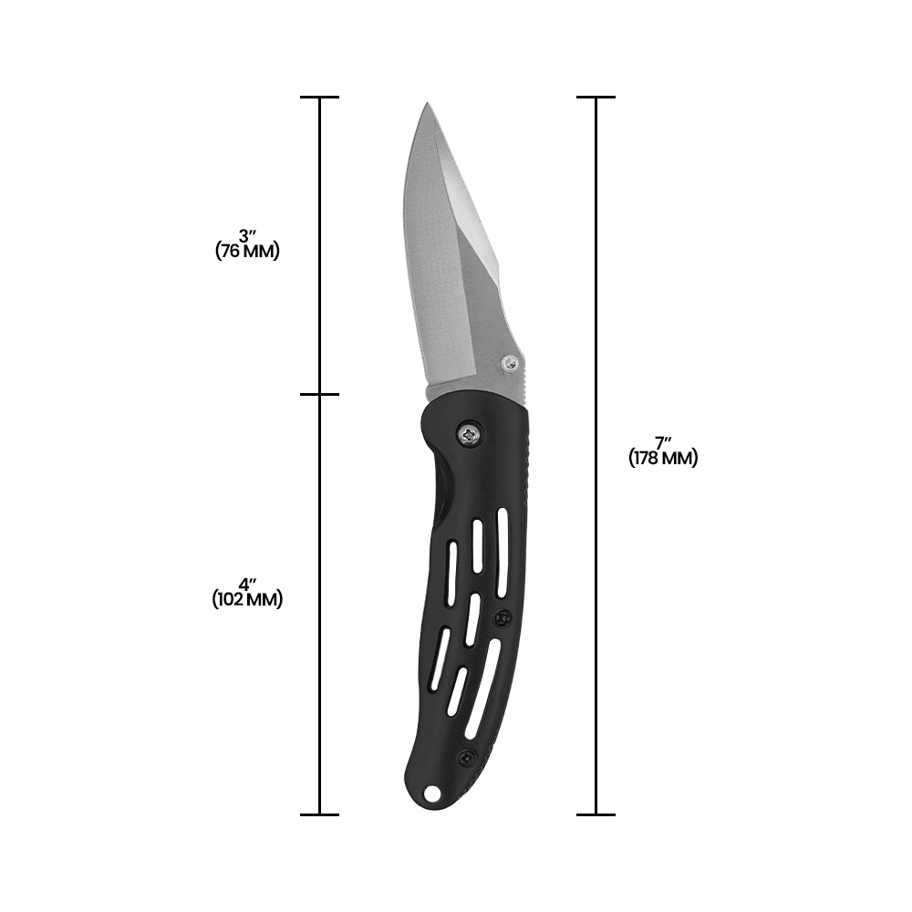 Zenport CSK7022 Deluxe Folding Pocket Knife, 3.25 Inch Blade, Red - 12 Pack