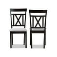 thumbnail image 3 of Luxury Fabric Dining Chairs Set - Modern Upholstered Accent Chairs - Dark Brown Finish - Set of 2, 3 of 5