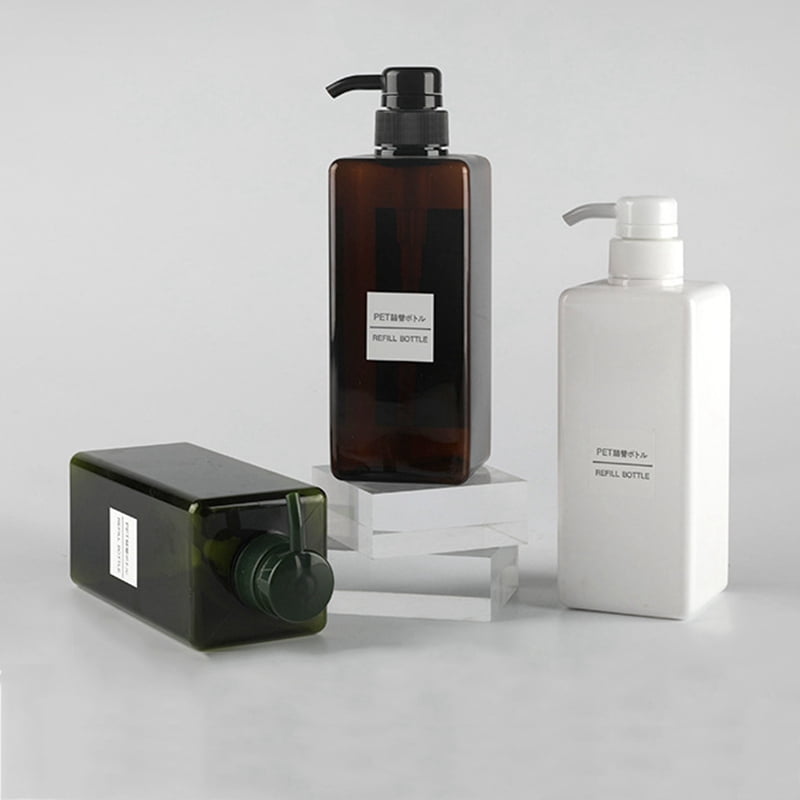 1 X Clear Modern Square Glass Refillable Foaming Hand Soap Dispenser Pump Bottle 