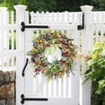 thumbnail image 4 of 1 Pack Spring Wreath 24 Inch Summer Wreaths for Front Door Artificial Flower Wreath with Flower and Fleaves for Indoor Outdoor Home Wall Farmhouse Springtime Holiday Party Celebration, 4 of 9