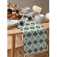 thumbnail image 3 of Hokiten Table Runners 36 Inches Long Dress Scarves, Teal Grey Farmhouse Kitchen/Dining Table Runner, Short Coffee Tablerunners, Modern Abstract Geometric Contemporary 13x36 Inch, 3 of 7