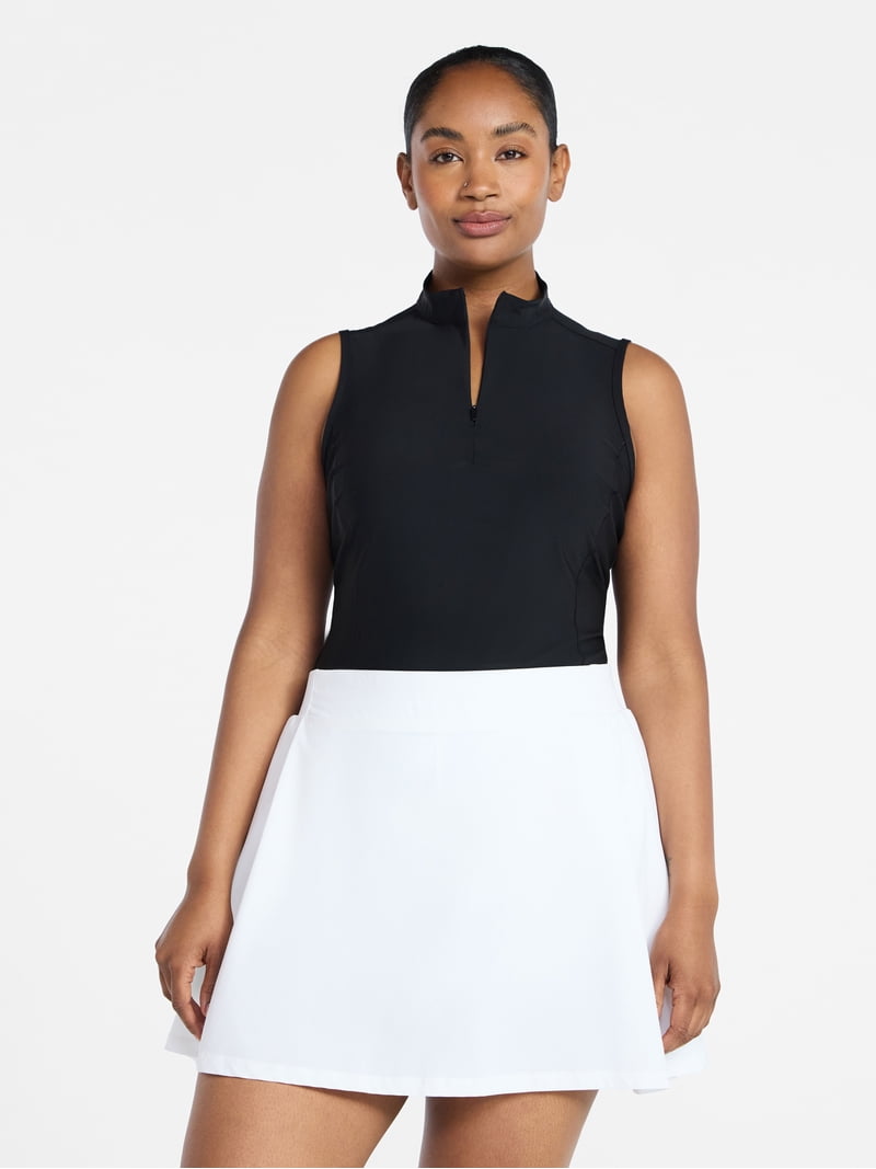 Avia Women's Tricot Half Zip Tank Top, Sizes XS-XXXL - Walmart.com