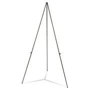 Universal 43027 Heavy-Duty Instant Setup Foldaway Easel Adjusts 25'' - 63'' High Aluminum Black