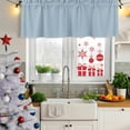thumbnail image 6 of Sky Blue Valances for Windows, Decorative Rod Pocket Window Valance Curtains, Modern Pure Winter Sky Blue Short Curtain Drapes for Kitchen/Bathroom/Living Room, 2 Panels, 60" W x 18" L, 6 of 8