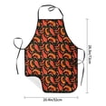 thumbnail image 4 of Xecao Red Hot Chili Print Funny BBQ Chef Aprons for Men Women,Adjustable Kitchen Cooking Aprons with Pocket Waterproof Oil Proof No Pilling Fading, 4 of 7