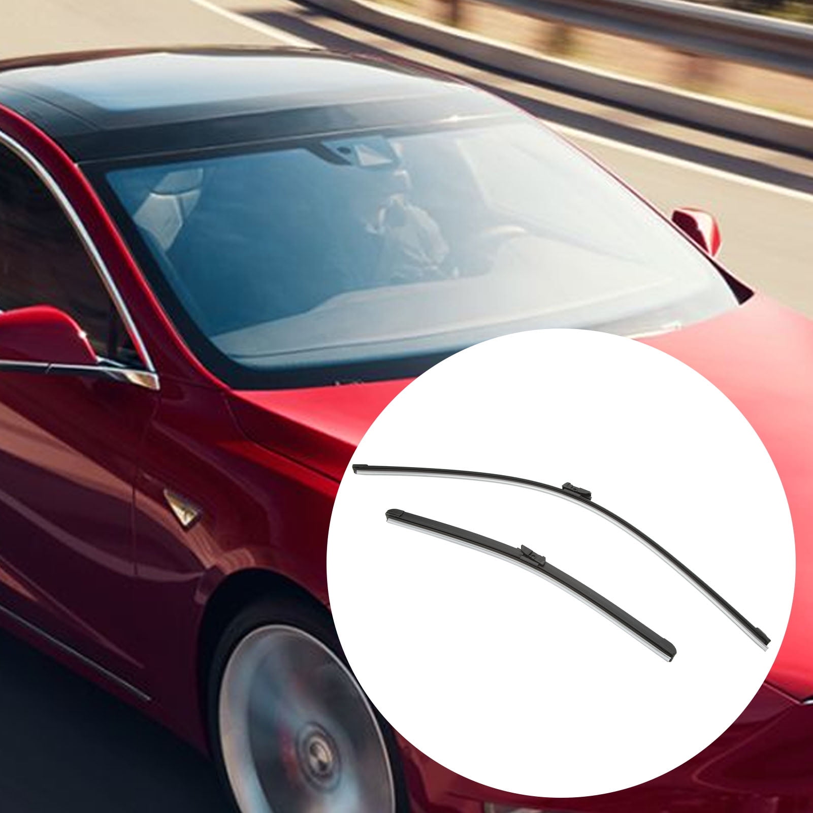 Windshield Wiper Blade, Low Noise Wiper Blades High Strength 1051495 00 A 2PCS  for  Model S