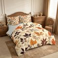 thumbnail image 2 of Erosebridal Maple Leaves Queen Bedding 7pcs,Fall Foliage Bedding Comforter Set Queen,Brown,Reversible, 2 of 6