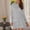 White, variant on Stichou Womens Spring Long Sleeve Mini Dress Casual Layered Ruffle Hem Short Going Out Dresses Black XS