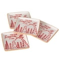 thumbnail image 5 of 5"W Sullivans 'tis The Season Christmas Snack Plates Set of 4, Red-White, 5 of 5