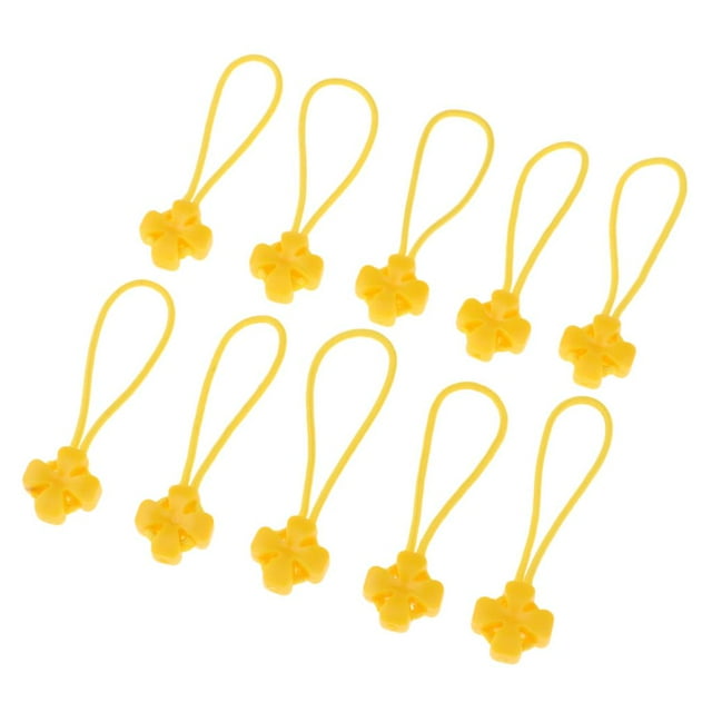jinwen 10pcs Zip Zipper Pulls Cord Rope For Outdoor Travel Jacket Backpack Yellow