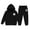 1-Black837, variant on WOYY Girls Outfits Casual Letter Print Hoodie Pants Comfy Sweat Suit Kids Clothing Sets, Sizes 2-13