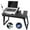 Black, variant on Foldable Laptop Table Bed Notebook Desk w/Cooling Fan Mouse Board LED light 4 x USB Ports Breakfast Snacking Tray with Storage Groove For Home Office Use