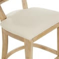 thumbnail image 4 of Home Square 3 Piece Coastal Linen Fabric Counter Stool Set in Beige, 4 of 7