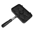 thumbnail image 3 of Poêle à Frire Taiyaki, 4 Grilles En Alliage D'aluminium Antiadhésif Double Face Avec Poignée Anti-brûlure Poêle à Gaufres Pour la Cuisine, 3 of 14