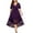 2# Purple-Short Sleeve, variant on LapaPlus Womens Plus Size Dresses Mesh Lace Long Sleeve Irregular Hem Evening Party A-Line Dress