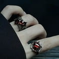 thumbnail image 6 of FENOHREFE Gothic Crystal Liquid Metal Rings Edgy Black Thorn Adjustable Zircon Open Rings StylishJewelry for Fashion Enthusiasts, 6 of 8