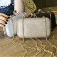thumbnail image 4 of EeaseMX Bolso de noche mini con clip para mujer, tipo cartera, con cadena, tipo mensajero, para cena, boda, fiesta, banquete (dorado), 4 of 8