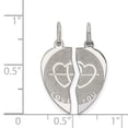 thumbnail image 5 of Sterling Silver 2-Piece I Love You Heart Charm Pendant, 5 of 5