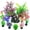 B (12 piece set), variant on 8 Pack Artificial Fish Tank Decor Set, Fake Plants Rock Cave Hideout Ornaments for Betta Goldfish Aquarium Fish Bowl Decoration