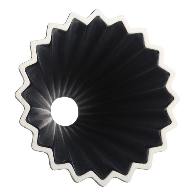 Filtros de café de cerámica verter sobre filtro de café de cerámica reutilizable cono gotero negro