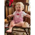 thumbnail image 6 of RUINIXCW Newborn Baby Boy Christmas Outfit Infant Boys Romper Overalls Xmas Clothes Striped Cute Embroidery Sleeveless Jumpsuit Shorts, 6 of 10