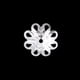 thumbnail image 3 of 5 piezas flor de ciruelo de metal retro espaciador extremo flores tapas de  intermedias para la fabricación de joyas Plata Baoblaze Flor del casquillo del grano, 3 of 8