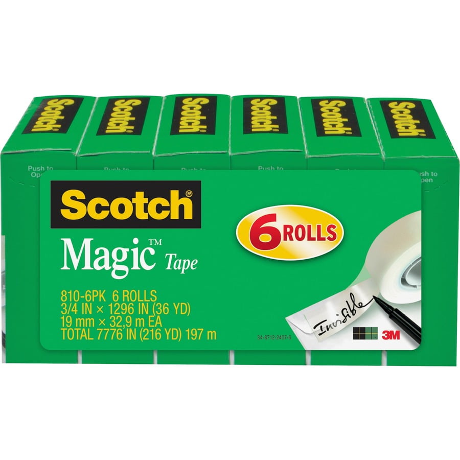 Made in France 3/4 x 1299" 19mmX33m Lot of 5 Scotch Invisible Magic Tape 3 M 