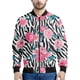 thumbnail image 4 of Chaqueta con estampado de cebra abstracto para hombre y mujer, ropa con estampado 3D de flores, sudadera informal con cremallera, ropa de calle, abrigo, 4 of 5
