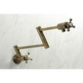 thumbnail image 4 of Kingston Brass KS4103BX Metropolitan Wall Mount Pot Filler Faucet, Antique Brass, 4 of 7