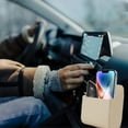 thumbnail image 3 of Car Storage Bag Car Leather Mobile Phone Storage Automotive Supplies Utility Organization Solution for Vehicles, 3 of 3