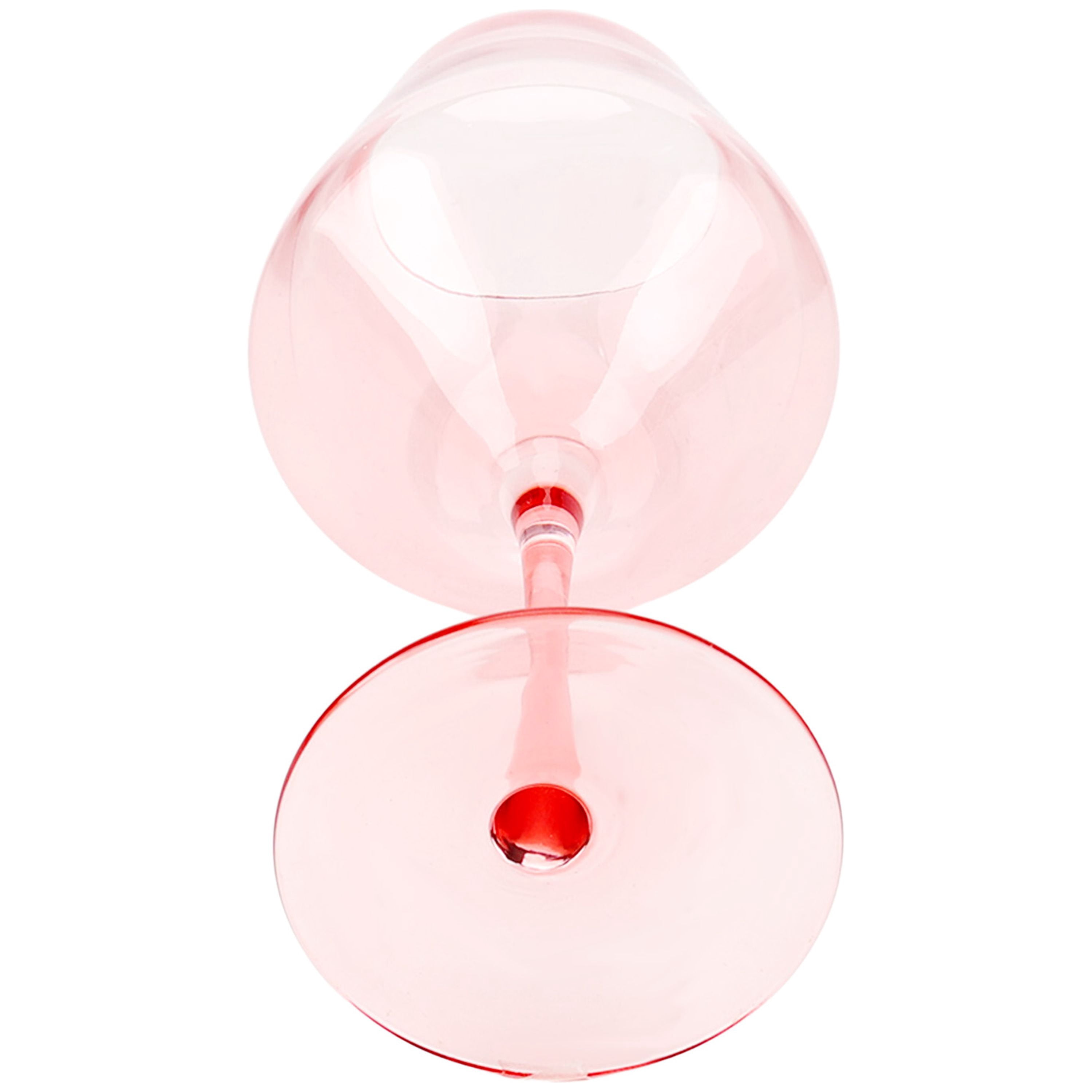 Just Feed Me by Jessie James Decker 4-Piece 22-Ounce Stemmed Wine Glass Set, Dusty Rose