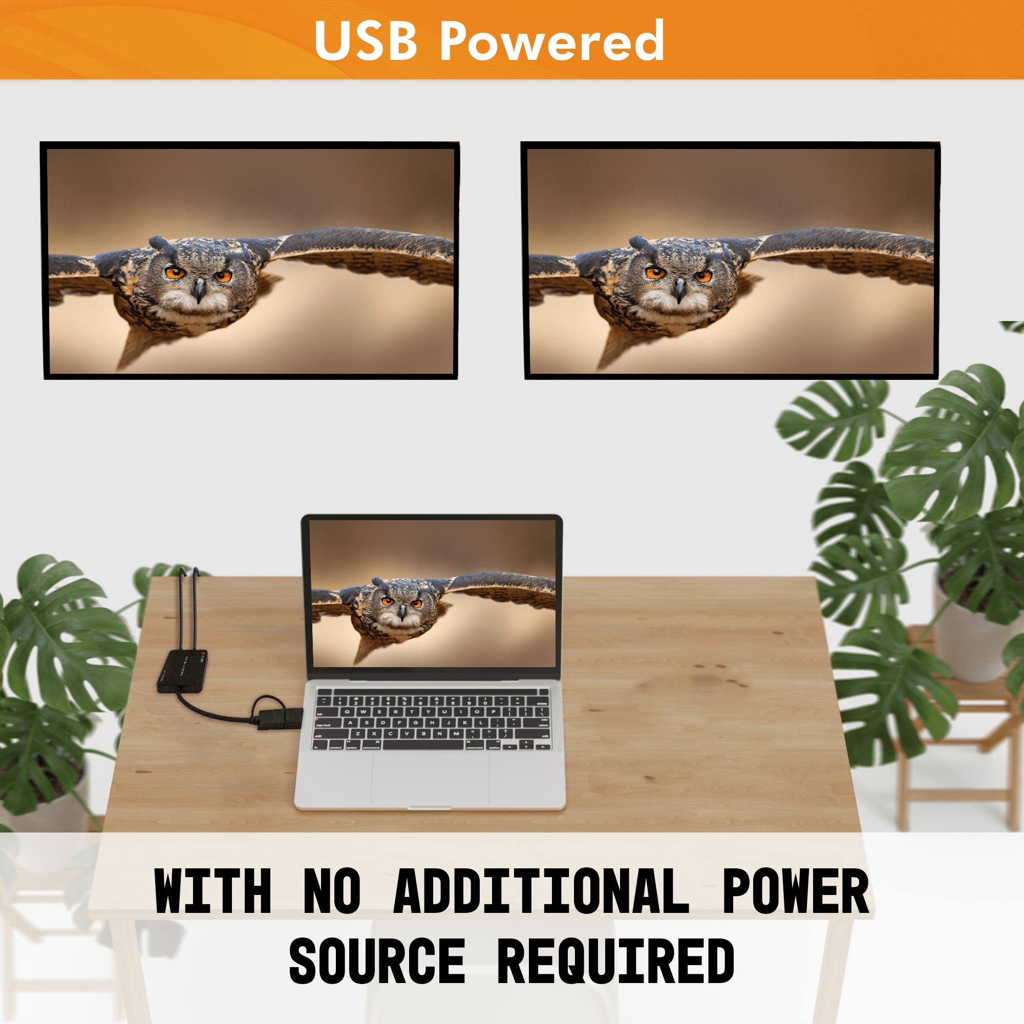 USB 3.0 (Type A/C) to Dual HDMI 4K 30Hz & 108P 60Hz Display Adapter | Features USB-A or USB-C Inputs, USB Powered, Mirror, Extend, Rotation, Clamshell Modes by J-Tech Digital [JTD-USB-2HDMI]