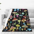 thumbnail image 1 of Balery Bright Mushrooms Manta de Felpa Suave y Acogedora – Cobija de Franela Aterciopelada para Cama, Lavable y Cálida para Sofá, Mascotas, Transpirable-80"x60", 1 of 7