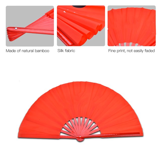 Abanico Chino De 2 Colores, Abanico Plegable, Decoración Suave Para El Hogar, Amantes Del Tai Chi, Entrenamiento De Tai Chi Para Actuación De Baile OTVIAP Martial Arts Fan