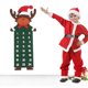 thumbnail image 4 of Calendario de Adviento de Navidad de fieltro grande con bolsillos, Papá Noel, reno o muñeco de nieve, regalo para niños, envío directo, venta al por mayor, 4 of 4