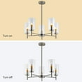 thumbnail image 4 of FETCOI Modern Semi Flush Ceiling Lights Chandelier 5 Light Clear Glass Shades Pendant Light Fixtures Hanging, 4 of 9
