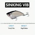 thumbnail image 3 of BIQIANWO Premium VIB Hard Bait Fishing Lure - 7cm/2.76in, 16g Sinking Crankbait with Rattle for Bass & Pike - Durable ABS Material, 3 of 10