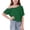 Green, variant on Girls One Shoulder Tops Short Sleeve Crew Neck Summer Casual Cute Tops for Teen Girl Loose Fitted Lightweight Tshirts 5-14 Years