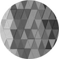 thumbnail image 1 of Ahgly Tapis Rond Lavable en Machine Intérieur Transitionnel Gris Foncé, 4 Pieds Rond, 1 of 7