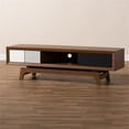 thumbnail image 6 of Allora Mid-Century 3-Drawer Wood TV Stand in Brown, 6 of 9