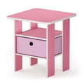 thumbnail image 4 of Mesa auxiliar Furinno Andrey con cajón de basura rosa/rosa claro, 4 of 6