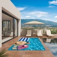 thumbnail image 2 of Swimming Pool Outdoor Rug 4x6 Ft, Non Slip Washable Area Rug, Blue Summer Beach Sea Ocean Patio Rugs Carpet Runner, Large Floor Mat for Indoor/Outdoor Deck Porch Camping, 2 of 8