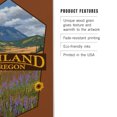 thumbnail image 3 of Ashland, Oregon, Field and Flowers, Contour Birch Wood Wall Sign (6x9 Rustic Home Decor, Ready to Hang Art), 3 of 5