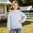 thumbnail image 4 of Ashirexll Girls Hoodies Striped Printed Hooded Pullover with Front Pocket for Big Girls Warm Layer 3-14 Years, 4 of 7