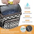 thumbnail image 2 of Travel Cooler Bag - Boho Bohemia Pioneer Flower Geometric Line Art Camping Beer Cooler Backpack with Bottle Opener- Waterproof Insulated Picnic Backpacks - Cooler Bag for Beach, 2 of 6