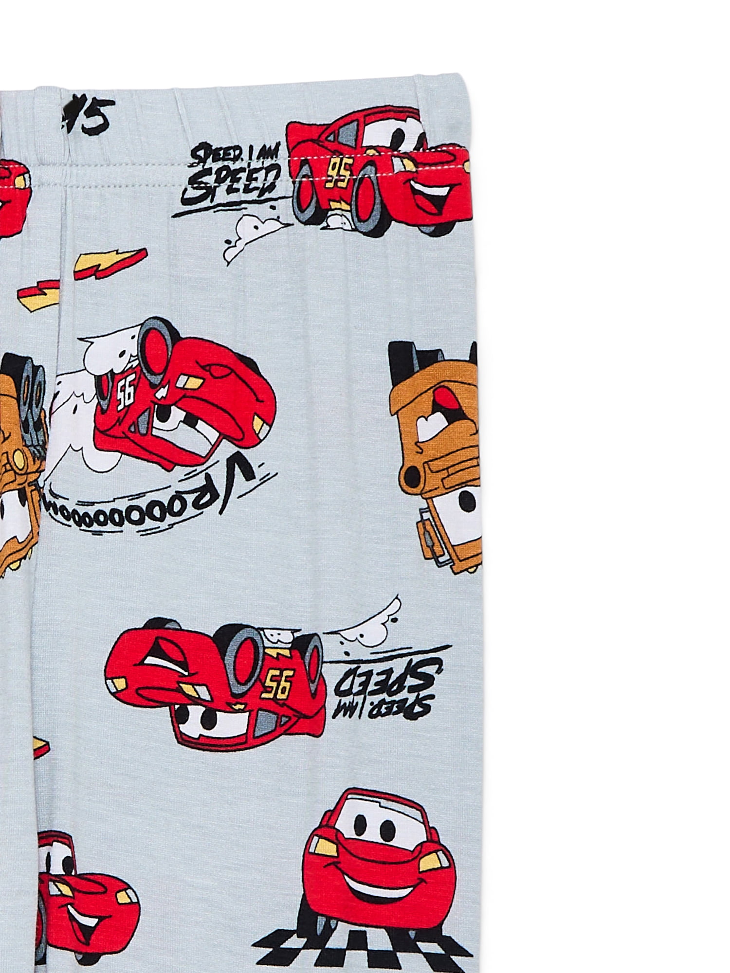 Disney Cars Toddler Boys Long Sleeve Top and Pants Sleepwear Set, 2-Piece, Sizes 12M-5T