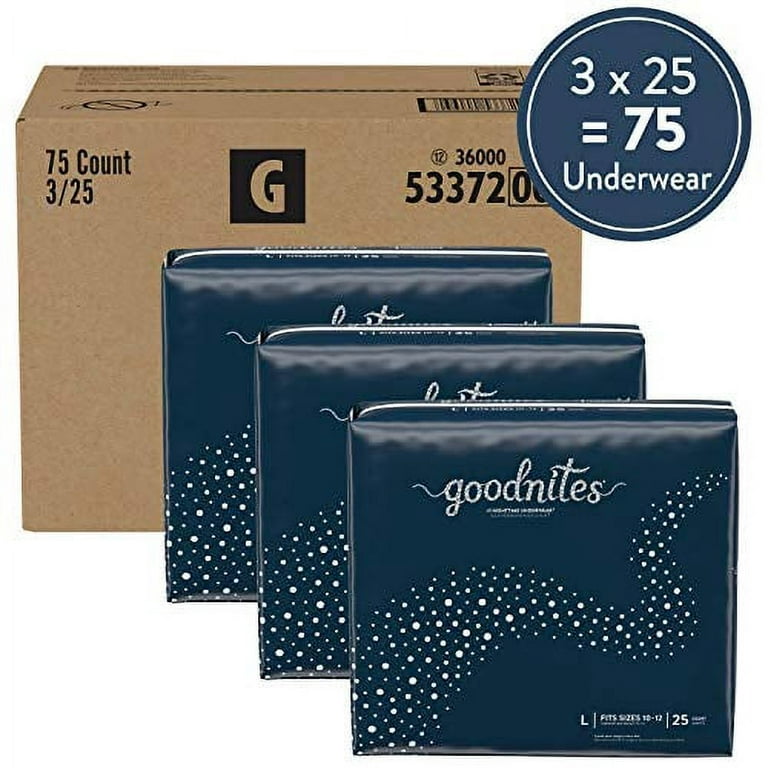 Goodnites Nighttime Bedwetting Underwear, Girls Large 68-95 lb, 58